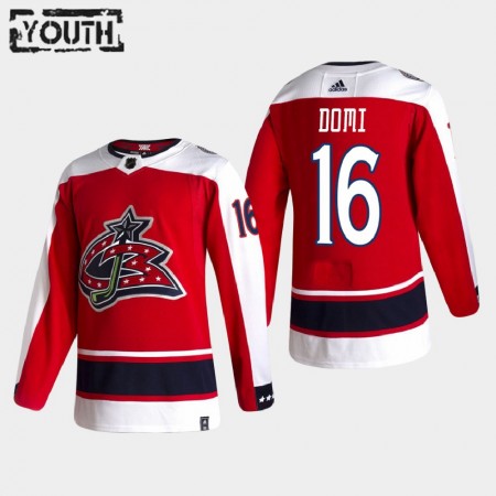 Columbus Blue Jackets Dresy Max Domi 16 2020-21 Reverse Retro Authentic - Dětské